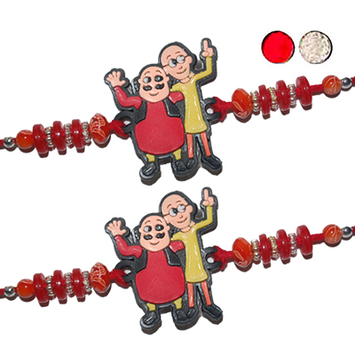 "Motu Patlu Kids Rakhi - KID 7320A- 031 -  (2 RAKHIS) - Click here to View more details about this Product